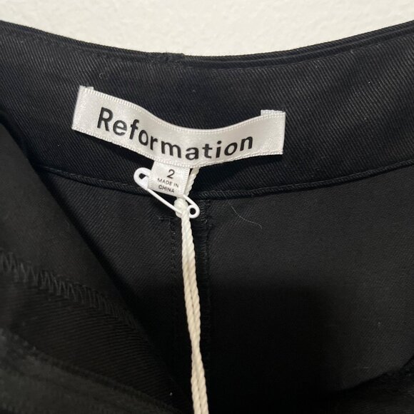 Reformation Black Maxi Skirt With Back Slit & Pockets Size 2 - Picture 16 of 16